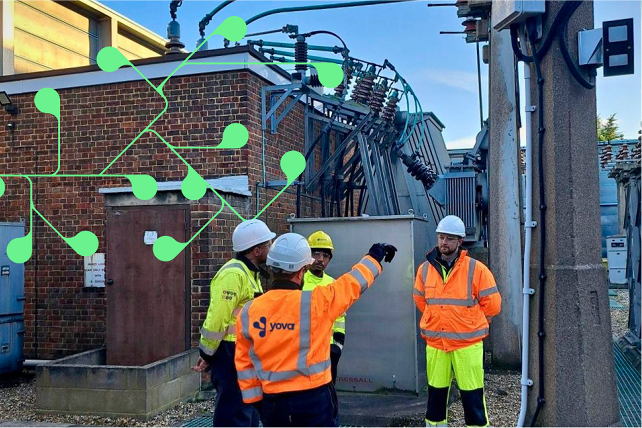 Yova engineers on site hi-vis jackets